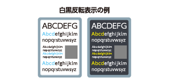 白黒反転表示のイメージ画像